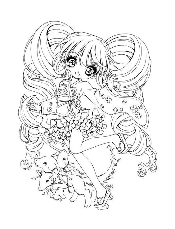 Dessin A Imprimer Fille Kawaii  Manga Fille Kawaii Dessin Inspirant